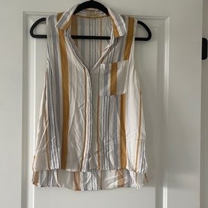 Stripe Button Down Tank